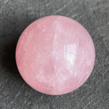 Естествен камък Розов кварц Кристална топка Полирана скала Розова сфера Фън Шуй 2022 Гадаене Декорация Подарък Рейки Лечение
