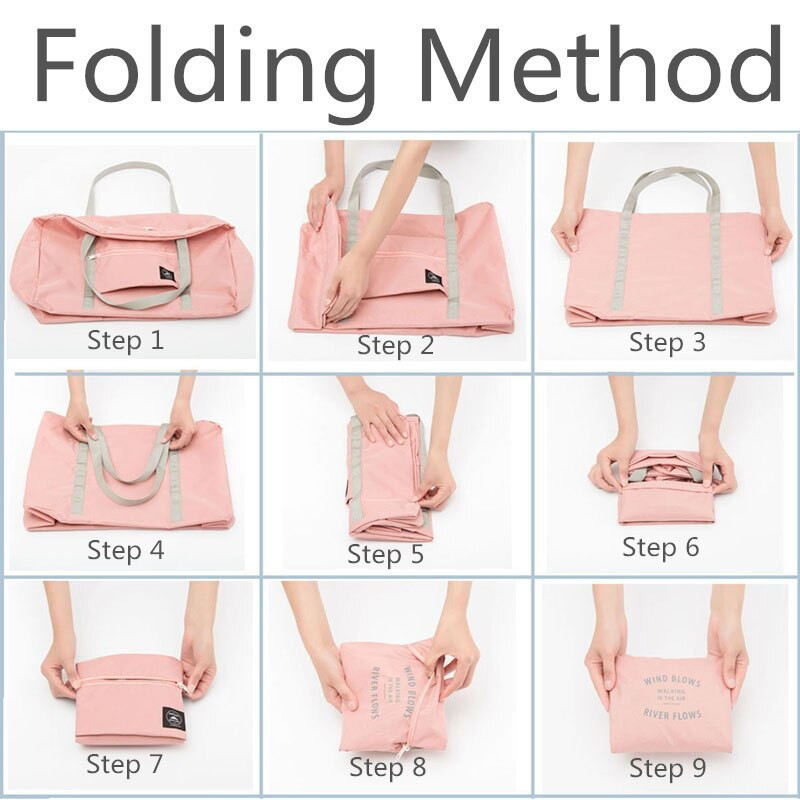 1 τεμ. Μεγάλες πτυσσόμενες αδιάβροχες τσάντες αποθήκευσης αποσκευών 6 χρωμάτων βαλίτσα τσάντα ταξιδιού Τσάντα ώμου Organizer τσάντα tote