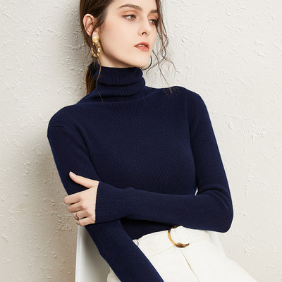 Μοντέρνο γυναικείο πουλόβερ με οβάλ λαιμόκοψη, νέο μοντέλο