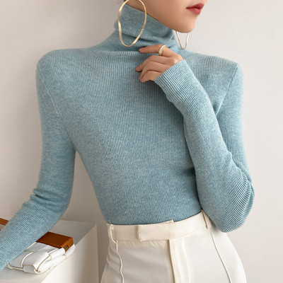 Μοντέρνο γυναικείο πουλόβερ με οβάλ λαιμόκοψη, νέο μοντέλο