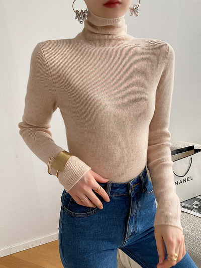 Μοντέρνο γυναικείο πουλόβερ με οβάλ λαιμόκοψη, νέο μοντέλο