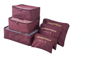 Foleable 6 bucăți geantă de călătorie impermeabilă, organizator de bagaje, cuvertură, pătură, geantă de depozitare, valiză, pungi de ambalare, pungi cub