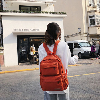 Νέο κορεατικό σακίδιο πλάτης εξωτερικού χώρου για αγόρια κορίτσια μονόχρωμο σχολική τσάντα γυναικεία ένδυση Oxford υφασμάτινο μαθητικό σακίδιο πλάτης