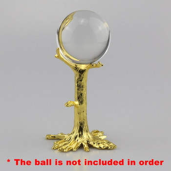 Метална стойка за дисплей Кристална стъклена топка за обектив Голяма основа за топка за гадаене на фотография 60 80 100 мм Голяма магическа сфера Държач за глобус