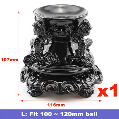 Resin Dragon kijelző állvány kristályüveg lencsék golyós jóslás fényképezéshez Lensball talp 60 80 100 120mm Magic Sphere tartó