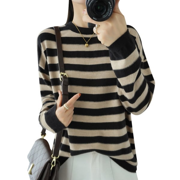 Ανοιξιάτικο φθινοπωρινό γυναικείο μακρυμάνικο πουλόβερ