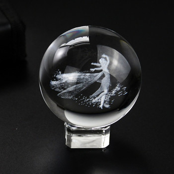 3D Snow Globe Γλυπτό με λέιζερ Πριγκίπισσα Νεράιδα Μαγική Κρυστάλλινη Μπάλα Sun Catcher Εξελιγμένο πρίσμα Γαμήλιο πυρήνα διακόσμηση σπιτιού