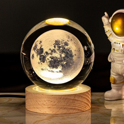 5-8CM globus Sunčevog sustava Galaksija Kristalna kugla 3D laserski gravirana astronomska kugla planeta Fantastičan kućni dekor Kozmički model Poklon
