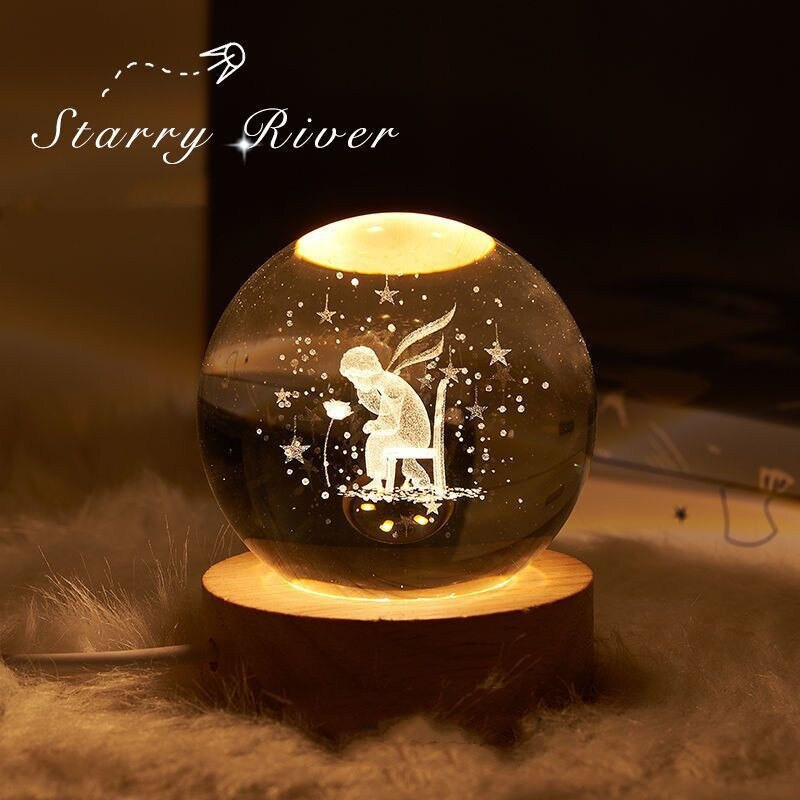 5-8CM Saulės sistemos gaublys galaktika krištolinis rutulys 3D lazeriu graviruotas astronomijos planetų rutulys Fantastiškas namų dekoras Kosminis modelis Dovana