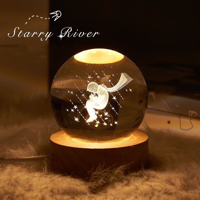 5-8CM Saulės sistemos gaublys galaktika krištolinis rutulys 3D lazeriu graviruotas astronomijos planetų rutulys Fantastiškas namų dekoras Kosminis modelis Dovana