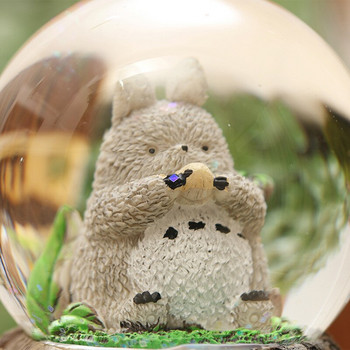 Ιαπωνικά κινούμενα σχέδια από ρητίνη Fat Cat, λαμπερή κρυστάλλινη μπάλα με φλας δημιουργικά στολίδια νιφάδα χιονιού Δώρο γενεθλίων για ζευγάρια φοιτητών
