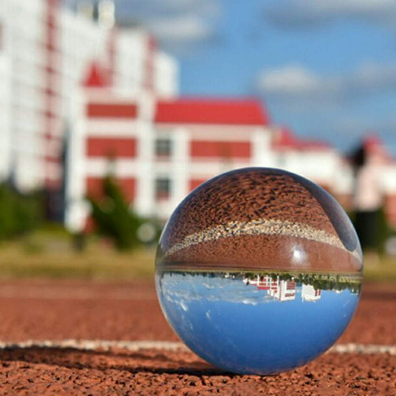 Για καθαρή φωτογραφία Γυάλινη μπάλα διακοσμητική μπάλα 70mm 60mm μπάλα φακού Globe κρυστάλλινη σφαίρα φακό Feng Shui Ball Sphere Stand