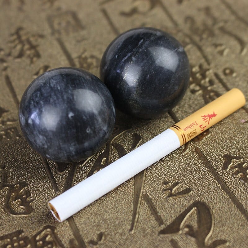 2 db/50mm természetes jade Baoding játékosok Solid Fitness Kézilabda Egészséges gyakorlat Dekompresszió Relaxáció Dekorációs labda