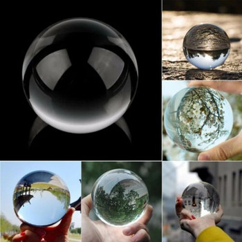 80 мм прозрачна стъклена кристална топка Лечебна сфера Реквизит за фотография Подаръци нови изкуствени кристални топки за домашна сватбена декорация