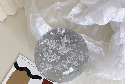 Cristal Decorat Minge Nordic Sticla Presapapet Rechizite Fotografie Accesorii Home Office Decor Masa