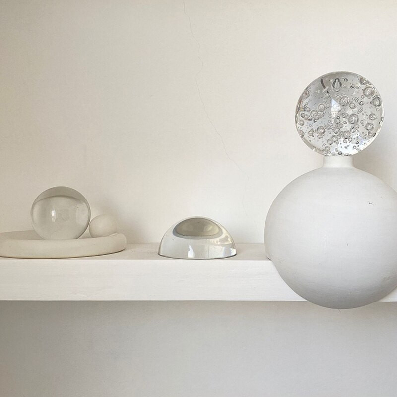 Cristal Decorat Minge Nordic Sticla Presapapet Rechizite Fotografie Accesorii Home Office Decor Masa