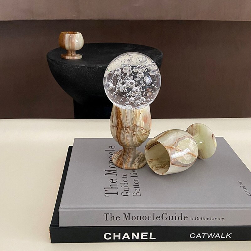 Cristal Decorat Minge Nordic Sticla Presapapet Rechizite Fotografie Accesorii Home Office Decor Masa