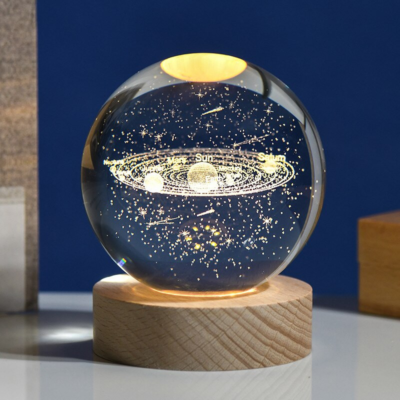 Naprendszer Globe Galaxy K9 kristálygömb hógömb Csillagászat bolygók golyó Fantasztikus lakberendezési dekorációs golyók modellajándék