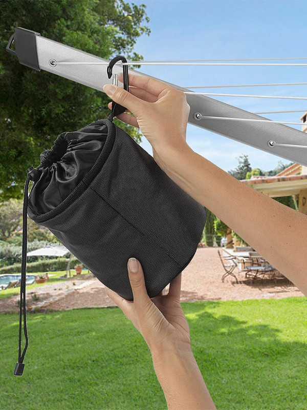 Ruhacsipesztartó táska kültéri ruhatűk Táskatartó ruhacsipesz táska Vízálló csapos táska karabineres kampóval és húzózsinórral