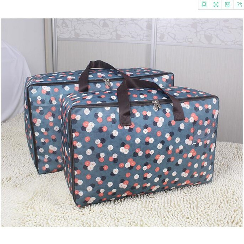 Új vízálló, hordozható ruhatároló táska-rendező Összecsukható szekrény-rendező párnapaplan takaró paplantáska-rendező