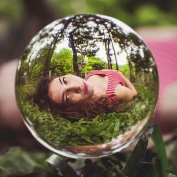 Фотографска стъклена кристална топка 40/50 мм сферична фотография Подпори за заснемане на снимки Обектив Прозрачна кръгла изкуствена топка Декор Подарък