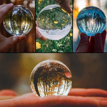 Photography Glass Crystal Ball 40/50mm Sphere Photography Photo Shooting Props Lens Clear Round Artificial Ball Decor δώρο