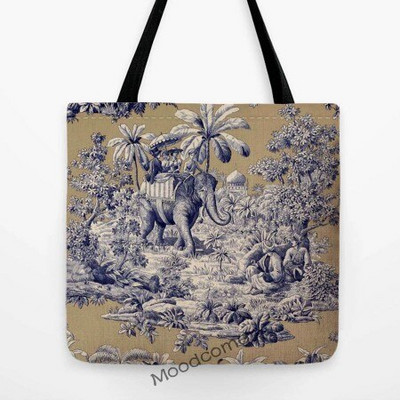 Klasikinis prancūziškas Toile de Jouy tamsiai mėlynos spalvos rašalo motyvas Tradicinis prancūziškas menas pagalvės užvalkalas Medvilninis lininis sofos pagalvėlės užvalkalas