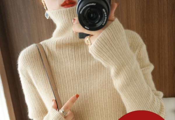 Γυναικείο εφαρμοστό πουλόβερ με λαιμόκοψη polo - πολλά χρώματα