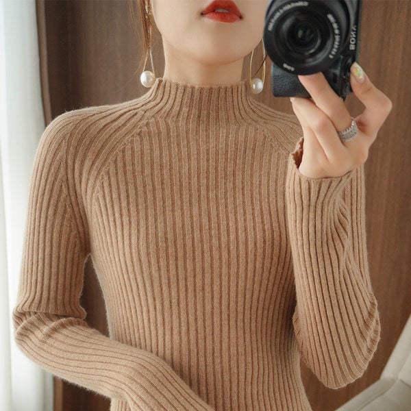 Γυναικείο μακρυμάνικο πλεκτό πουλόβερ