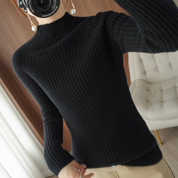 Γυναικείο μακρυμάνικο πλεκτό πουλόβερ