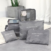 6 bucăți saci de depozitare de călătorie cu fermoar acasă articole diverse pentru machiaj organizator de articole de toaletă pentru îmbrăcăminte pentru ambalare bagaje cub valiză husă ordonată