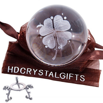 H&D 9 Styles Τρισδιάστατα ειδώλια κρυστάλλινης μπάλας με χαραγμένο λέιζερ 60mm Θεραπευτική γυάλινη σφαίρα συλλεκτική οικιακή διακόσμηση γάμου Δώρο χειροτεχνίας