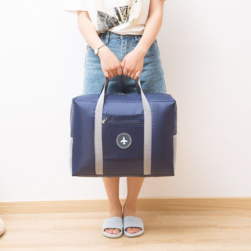 Női utazási tárolótáskák Kezdőlap Nagy kapacitású vízálló hordozható utazótáska Unisex összecsukható kézitáska poggyászcsomagoló kockák szervező