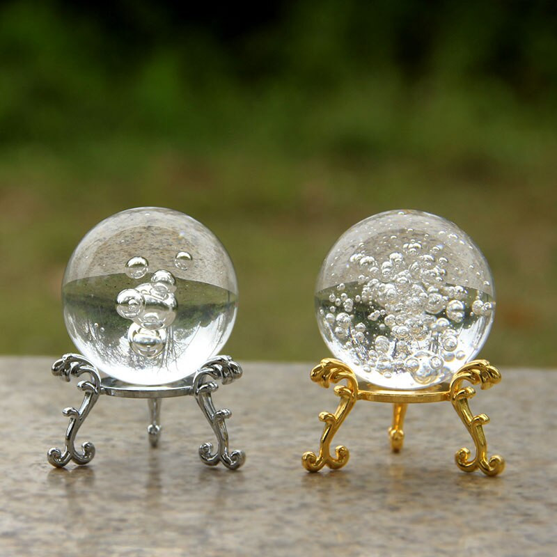 5/6 cm krištolinis burbulinis rutulys, stiklo stebuklinga sfera, namų dekoravimo papuošalai, dekoratyvinės figūrėlės Miniatiūrinis fontanas, skirtas rutulys