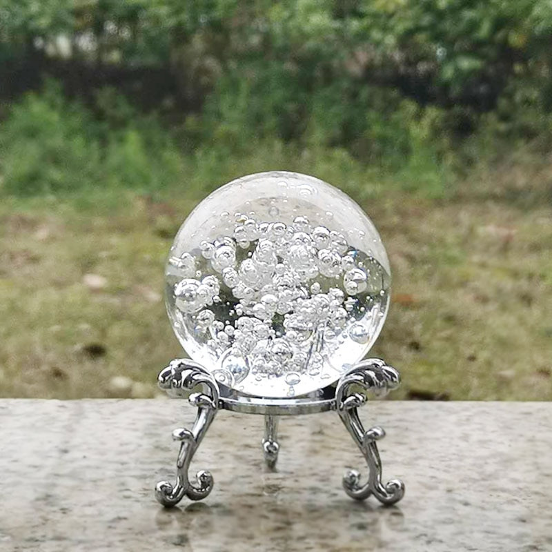 5/6 cm krištolinis burbulinis rutulys, stiklo stebuklinga sfera, namų dekoravimo papuošalai, dekoratyvinės figūrėlės Miniatiūrinis fontanas, skirtas rutulys