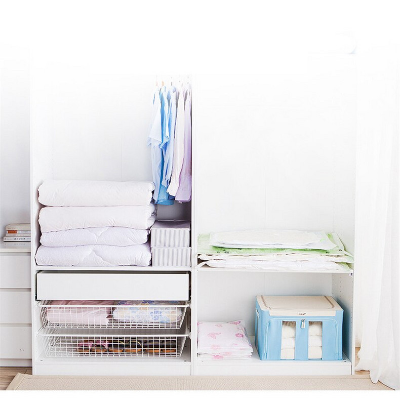 4/6 bucăți saci de depozitare în vid premium sac economisitor de spațiu cu pompă cu 80% mai mult spațiu de stocare, pungă de depozitare reutilizabilă cu fermoar dublu cu fermoar