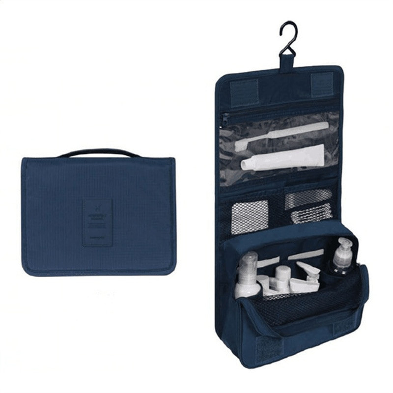 Összehajtható utazószervező Függő utazási piperetáska rendező nőknek Vízálló sminktáska rendszerező kozmetikumokhoz