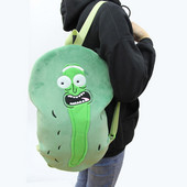 Animacinis filmas „Ricked Morties“ pliušinis mokyklinis krepšys Animacinis filmas „Žalias agurkas“ vaikiška kuprinė Juokingas marinuotų agurkų mokinio krepšys
