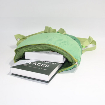 Cartoon Ricked Morties Λούτρινη σχολική τσάντα Cartoon Green Cucumber Παιδική τσάντα πλάτης Αστεία μαθητική τσάντα αγγουριού τουρσί
