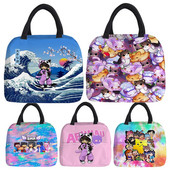Aphmau Merch újrahasznosítható ebéddobozok Rajzfilm Anime Multifunkciós Hűtő Hőszigetelt Élelmiszer-szigetelt Ebédtáska Iskolás gyerekeknek