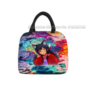 Aphmau Merch Възстановяеми кутии за обяд Карикатура Аниме Мултифункционален охладител Термична храна Изолирана чанта за обяд Училищни деца