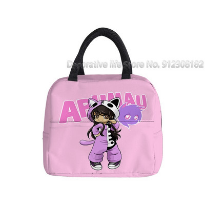 Aphmau Merch újrahasznosítható ebéddobozok Rajzfilm Anime Multifunkciós Hűtő Hőszigetelt Élelmiszer-szigetelt Ebédtáska Iskolás gyerekeknek