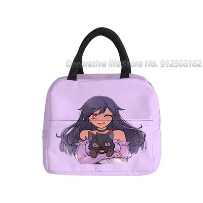 Aphmau Merch újrahasznosítható ebéddobozok Rajzfilm Anime Multifunkciós Hűtő Hőszigetelt Élelmiszer-szigetelt Ebédtáska Iskolás gyerekeknek