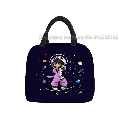 Aphmau Merch újrahasznosítható ebéddobozok Rajzfilm Anime Multifunkciós Hűtő Hőszigetelt Élelmiszer-szigetelt Ebédtáska Iskolás gyerekeknek