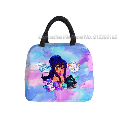 Aphmau Merch újrahasznosítható ebéddobozok Rajzfilm Anime Multifunkciós Hűtő Hőszigetelt Élelmiszer-szigetelt Ebédtáska Iskolás gyerekeknek