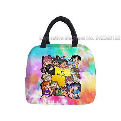 Aphmau Merch újrahasznosítható ebéddobozok Rajzfilm Anime Multifunkciós Hűtő Hőszigetelt Élelmiszer-szigetelt Ebédtáska Iskolás gyerekeknek