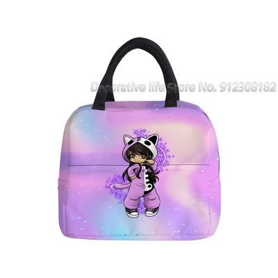 Aphmau Merch újrahasznosítható ebéddobozok Rajzfilm Anime Multifunkciós Hűtő Hőszigetelt Élelmiszer-szigetelt Ebédtáska Iskolás gyerekeknek