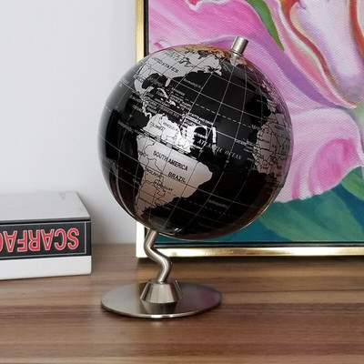 Átmérő 14CM HD Retro Metal Globe Lakberendezés Iroda Nappali Dekorációs labda