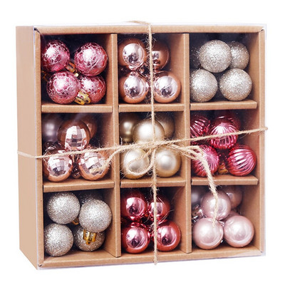 3cm 99db karácsonyi golyós ajándékdoboz szett Karácsonyfa csecsebecse Karácsonyi buli akasztós labdás díszek Otthon újévi Navidad ajándék dekoráció