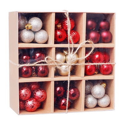 3cm 99db karácsonyi golyós ajándékdoboz szett Karácsonyfa csecsebecse Karácsonyi buli akasztós labdás díszek Otthon újévi Navidad ajándék dekoráció